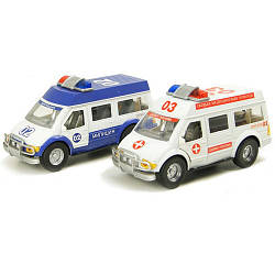 Машина 033B Швидка допомога Міліція іграшкова спецтехніка