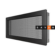 Вентиляційна решітка для каміна SAVEN 17х37 чорна, фото 3