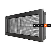 Вентиляційна решітка для каміна SAVEN 17х37 графітова, фото 3