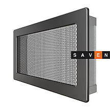Вентиляційна решітка для каміна SAVEN 17х30 графітова, фото 3