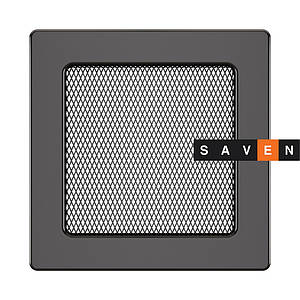 Вентиляційна решітка для каміна SAVEN 17х17 графітова