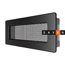 Вентиляційна решітка для каміна SAVEN 11х24 чорна, фото 3