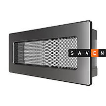 Вентиляційна решітка для каміна SAVEN 11х24 графітова, фото 3