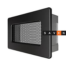 Вентиляційна решітка для каміна SAVEN 11х17 чорна, фото 3