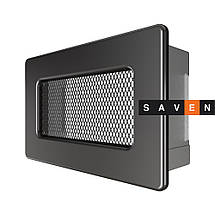 Вентиляційна решітка для каміна SAVEN 11х17 графітова, фото 3