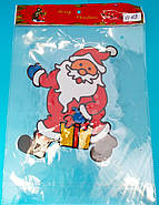 Новорічні наклейки на вікна силіконові розмір 19*19 см в асортименті, фото 6