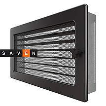Вентиляційна решітка для каміна SAVEN 17х30 графітова з жалюзі, фото 3