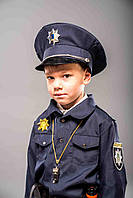 Дитячий карнавальний костюм "Поліцейського" люкс для хлопчика, зріст 92-140