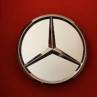 Ковпачки заглушки на литі диски в диски Мерседес Mercedes (75/70/16) срібло/хром
