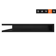 Вентиляційна решітка для каміна кутова ліва SAVEN Loft Angle 90х600х800 чорна, фото 3