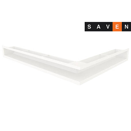 Вентиляційна решітка для каміна кутова ліва SAVEN Loft Angle 90х600х800 біла, фото 1