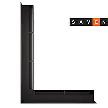 Вентиляційна решітка для каміна кутова ліва SAVEN Loft Angle 60х600х800 чорна, фото 4