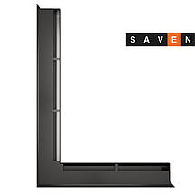 Вентиляційна решітка для каміна кутова ліва SAVEN Loft Angle 60х600х800 графітова, фото 4