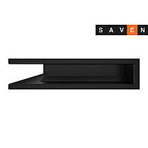 Вентиляційна решітка для каміна кутова ліва SAVEN Loft Angle 90х400х600 чорна, фото 3