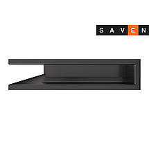 Вентиляційна решітка для каміна кутова ліва SAVEN Loft Angle 90х400х600 графітова, фото 4