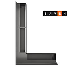 Вентиляційна решітка для каміна кутова ліва SAVEN Loft Angle 90х400х600 графітова, фото 3