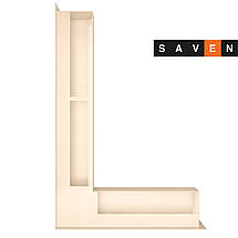 Вентиляційна решітка для каміна кутова ліва SAVEN Loft Angle 90х400х600 кремова, фото 3