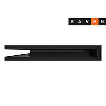 Вентиляційна решітка для каміна кутова ліва SAVEN Loft Angle 60х400х600 чорна, фото 3