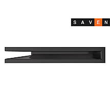 Вентиляційна решітка для каміна кутова ліва SAVEN Loft Angle 60х400х600 графітова, фото 3