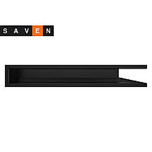 Вентиляційна решітка для каміна кутова права SAVEN Loft Angle 90х800х600 чорна, фото 3