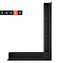 Вентиляційна решітка для каміна кутова права SAVEN Loft Angle 90х800х600 чорна, фото 4