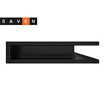 Вентиляційна решітка для каміна кутова права SAVEN Loft Angle 90х600х400 чорна, фото 3