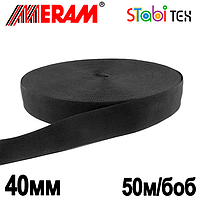 Лента 40мм ременная MERAM (50м) Черный