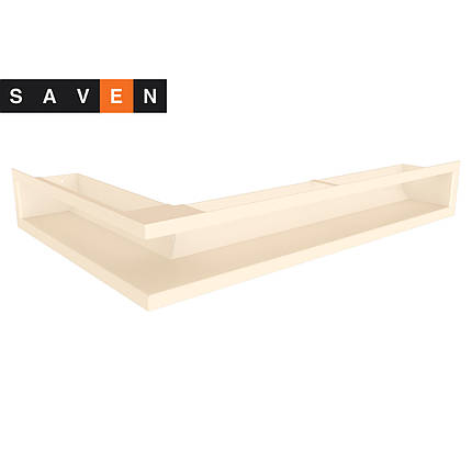 Вентиляційна решітка для каміна кутова права SAVEN Loft Angle 90х600х400 кремова, фото 1