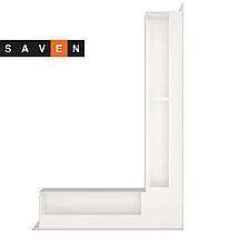 Вентиляційна решітка для каміна кутова права SAVEN Loft Angle 90х600х400 біла, фото 4