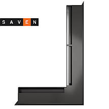 Вентиляційна решітка для каміна кутова права SAVEN Loft Angle 60х600х400 графітова, фото 4
