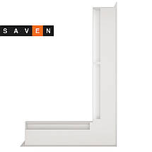 Вентиляційна решітка для каміна кутова права SAVEN Loft Angle 60х600х400 біла, фото 4