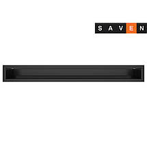 Вентиляційна решітка для каміна SAVEN Loft 90х800 чорна, фото 3