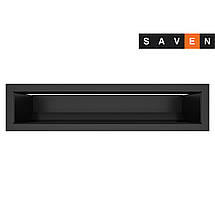 Вентиляційна решітка для каміна SAVEN Loft 90х400 чорна, фото 3
