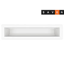 Вентиляційна решітка для каміна SAVEN Loft 90х400 біла, фото 3