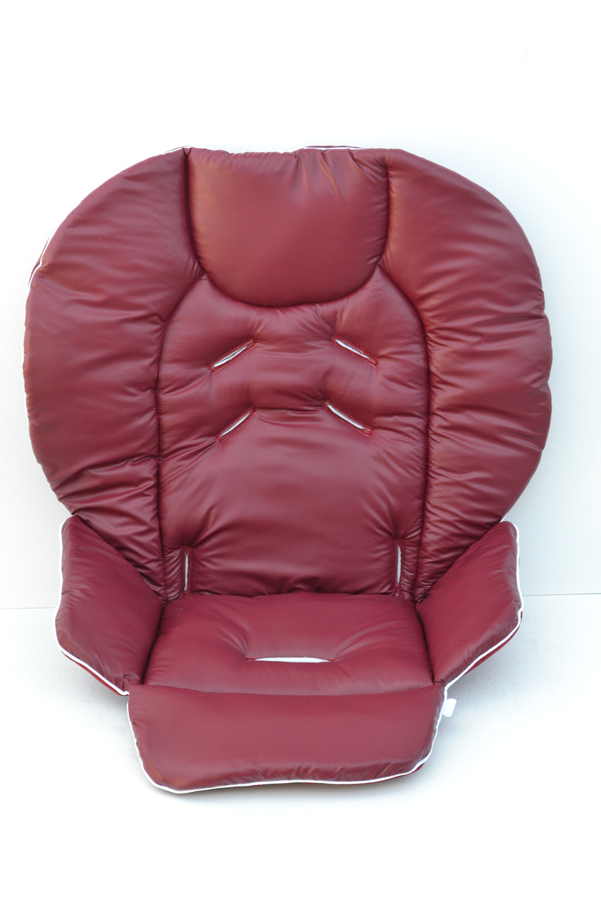 Чохол на стілець для годування Chicco Polly 2 в 1 під екошкіру бордовий