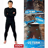 Термобілизна тепла на флісі, утеплена білизна чорна повсякденна, термо одяг польша, фото 5