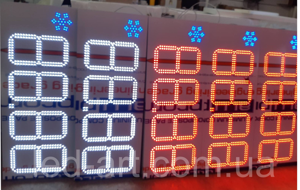 Светодиодное табло для АЗС LED-ART-Stela-300-18, ценовой модуль для АЗС - фото 1 - id-p1063123466