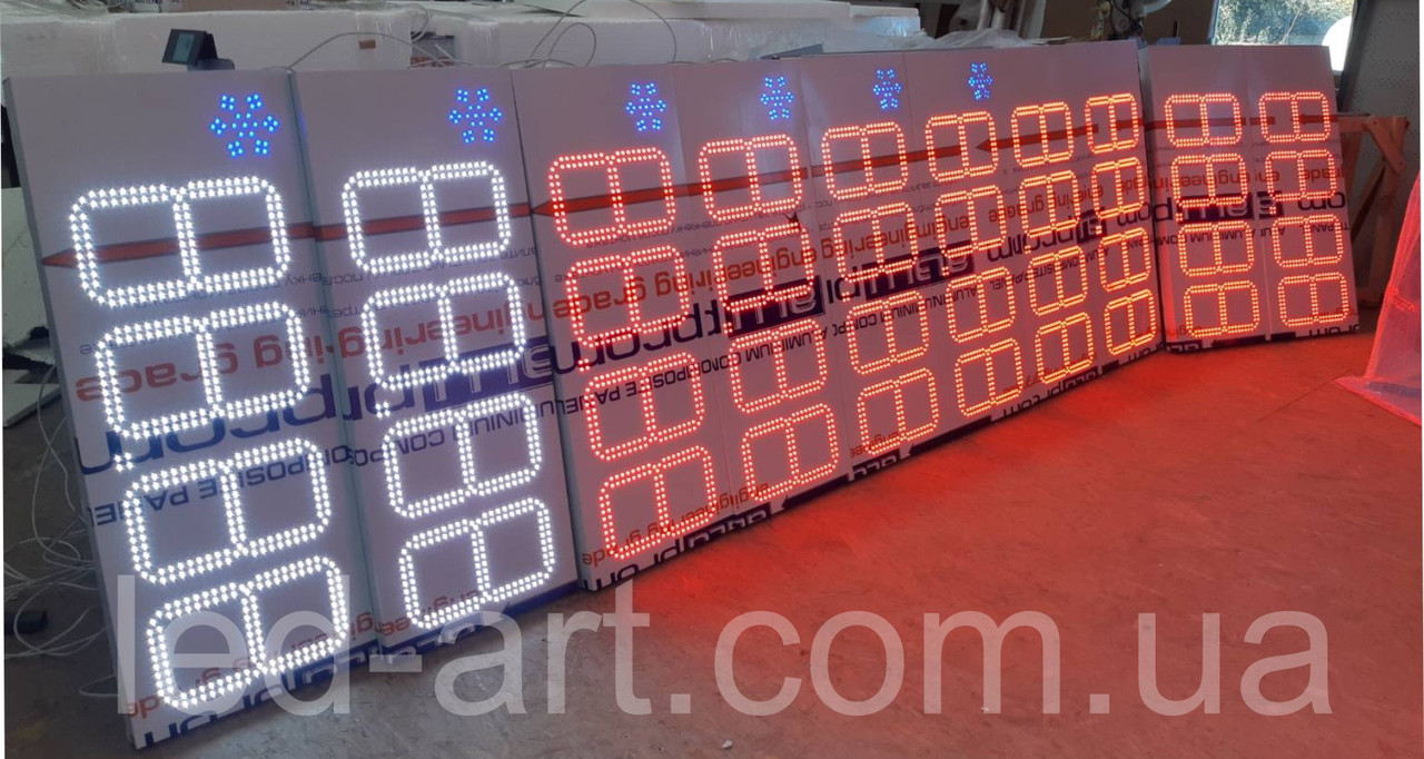 Светодиодное табло для АЗС LED-ART-Stela-300-18, ценовой модуль для АЗС - фото 2 - id-p1063123466