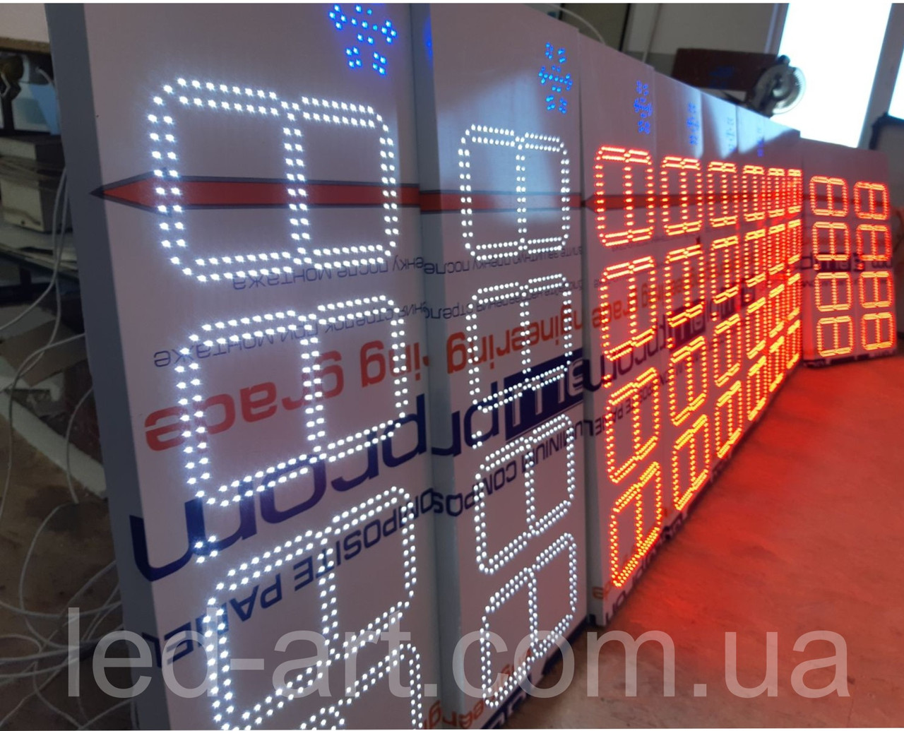 Светодиодное табло для АЗС LED-ART-Stela-300-18, ценовой модуль для АЗС - фото 3 - id-p1063123466