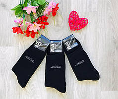 Шкарпетки чоловічі 12 пар зимові махрові бавовна ТМ ВиаТекс розмір 31 (47-48) чорні