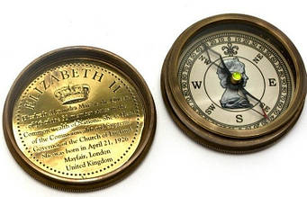 Компас Elizabeth антик бронза