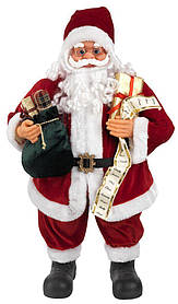 Новорічна іграшка Санта Клаус великий 80 см (Дід Мороз) з подарунками