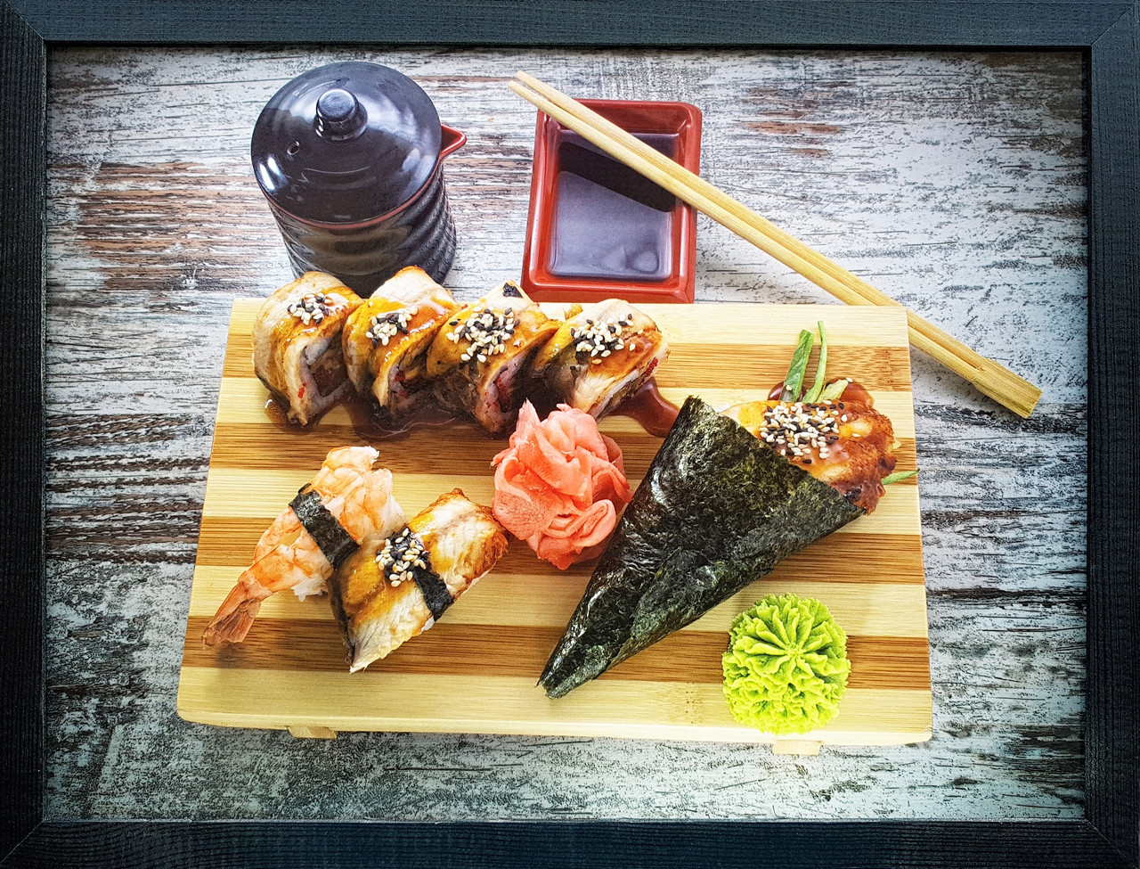 Фотокартина в дерев'яній рамі "Sushi 2", 30х40 см, POS-3040-017