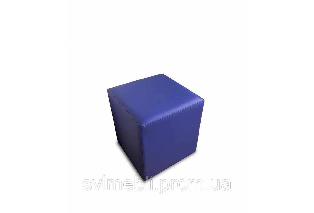 Пуф Куб без ящика 40 см x 40 см Синій