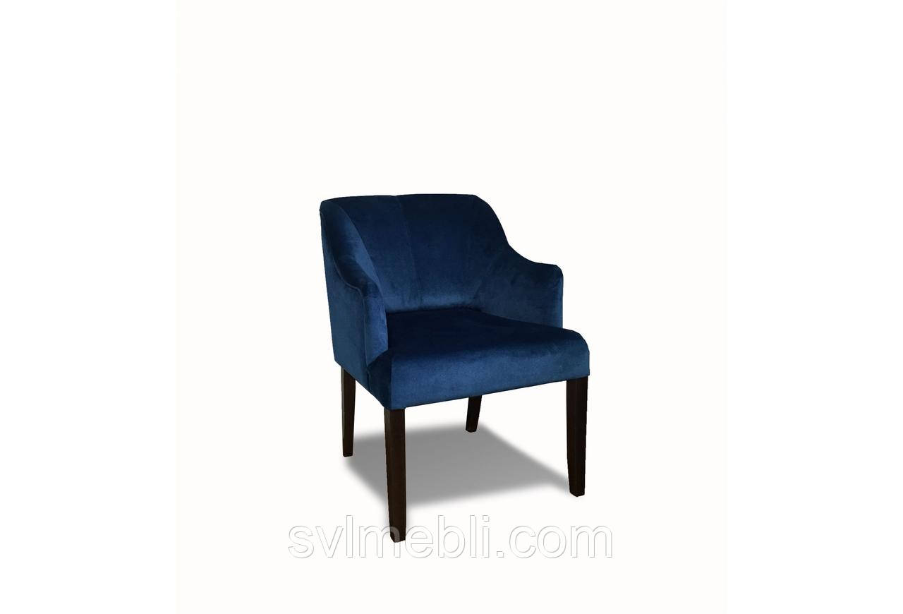 Крісло Туба ніжки венге 60 см x 55 см Синій