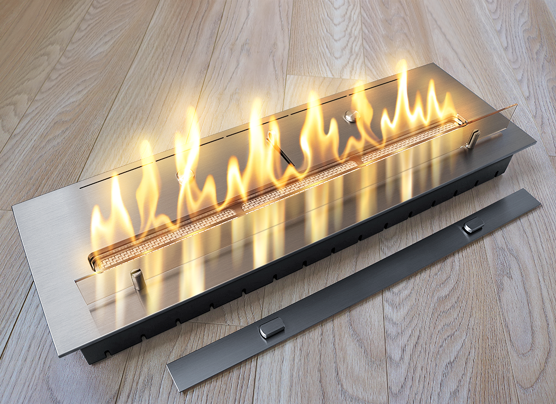 Паливний блок зі склом Gloss Fire Катмай 600-С2-100