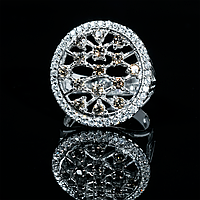 Серебряное кольцо с раухтопазом, 1289КР