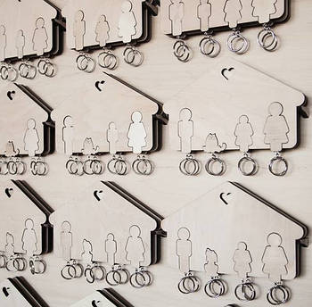 Настінні ключниці та брелоки для ключів