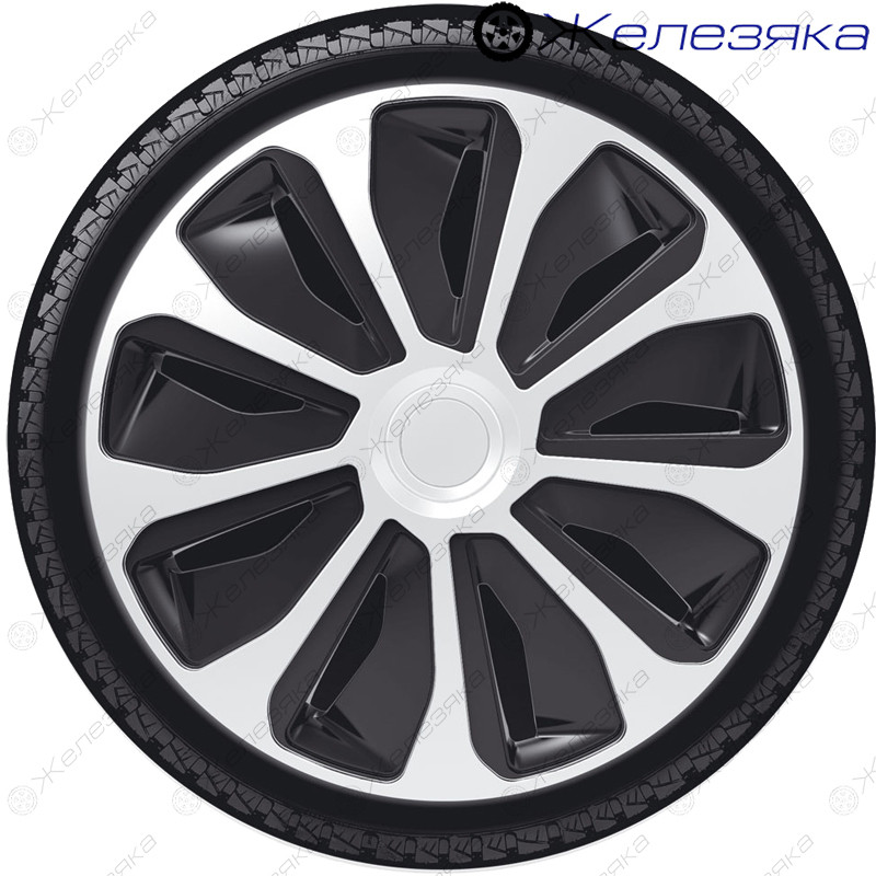 Ковпаки R13 4Racing PLATIN SILVER BLACK