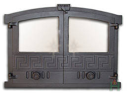 Чавунні дверцята зі склом Halmat Grecia 3 (Н2003) (600x430)